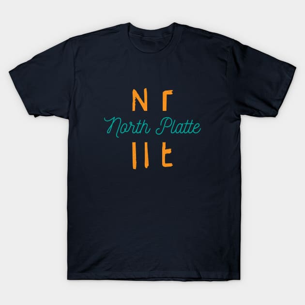 North Platte Nebraska City Typography T-Shirt by Commykaze